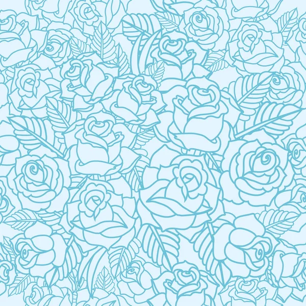 Vector Seamless Pattern Roses — Stock Vector