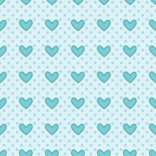 Vector Seamless Pattern Valentine Hearts — Stock Vector