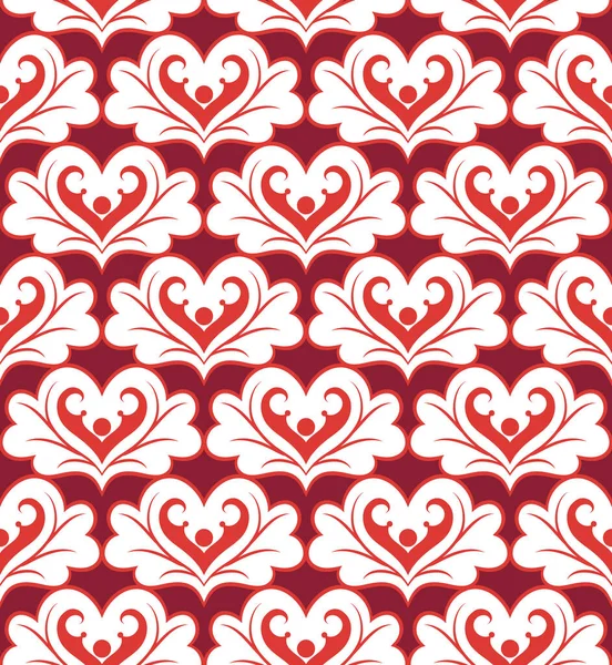 Векторний Безшовний Візерунок Сердечками Валентинки — стоковий вектор