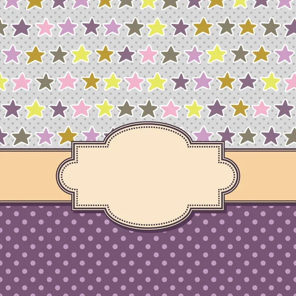 Marco Vintage Vectorial Con Estrellas — Vector de stock