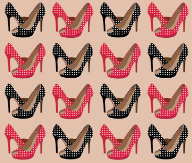 Parlak moda ayakkabıları olan kusursuz bir model.