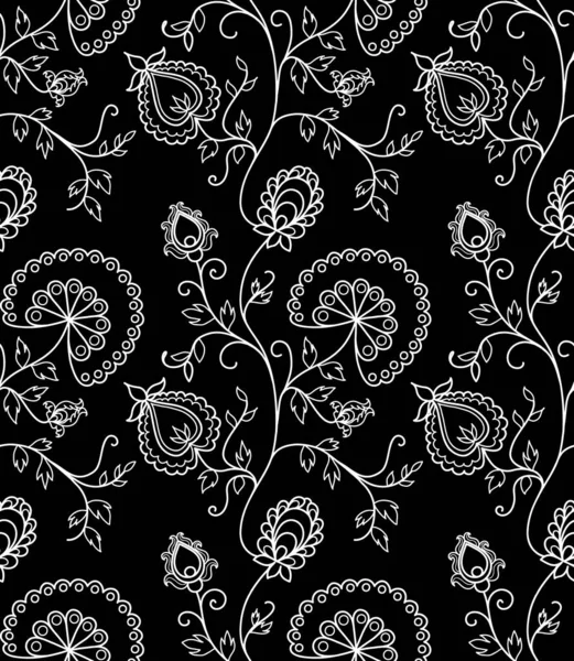 Vintage Vecteur Motif Fleur Sans Couture — Image vectorielle