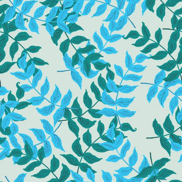 Vector Seamless Pattern Leaves — Stock Vector