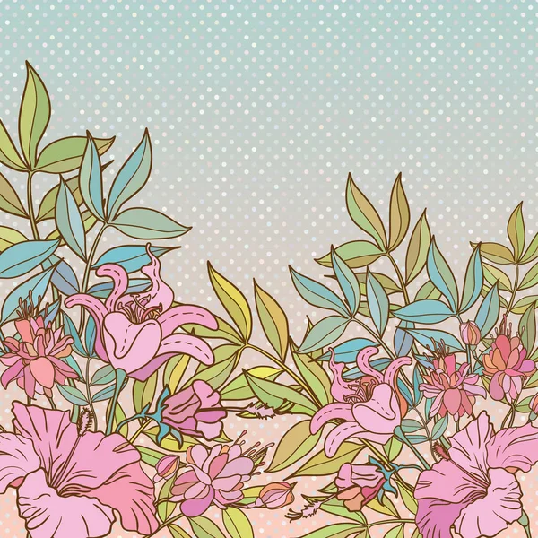 Vector Abstracto Flor Fondo Con Lugar Texto — Vector de stock