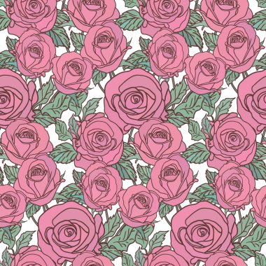 Gül ile vektörsüz desen