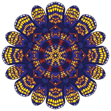 Güzel dairesel vektör arkaplanı. Fraktal resim