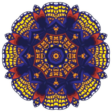 Güzel dairesel vektör arkaplanı. Fraktal resim