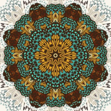 Güzel dairesel vektör arkaplanı. Fraktal resim