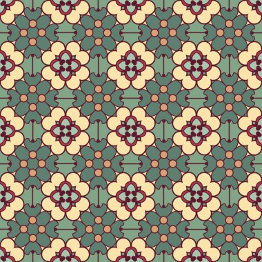 Vintage vektörsüz çiçek deseni