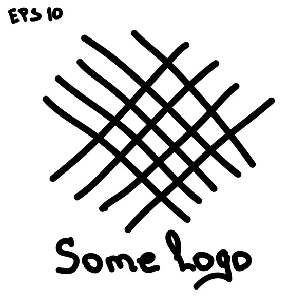 Ligne logo croisé — Image vectorielle