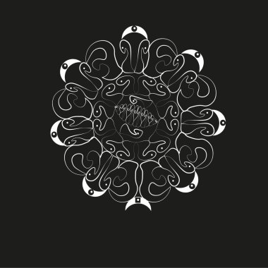 Beyaz güneş logo desen