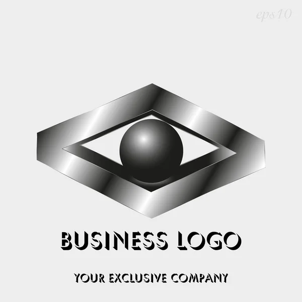 Logo losange et sphère — Image vectorielle