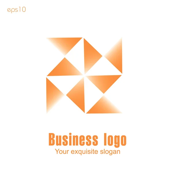 Logo d'entreprise orange sur fond blanc pour le design — Image vectorielle