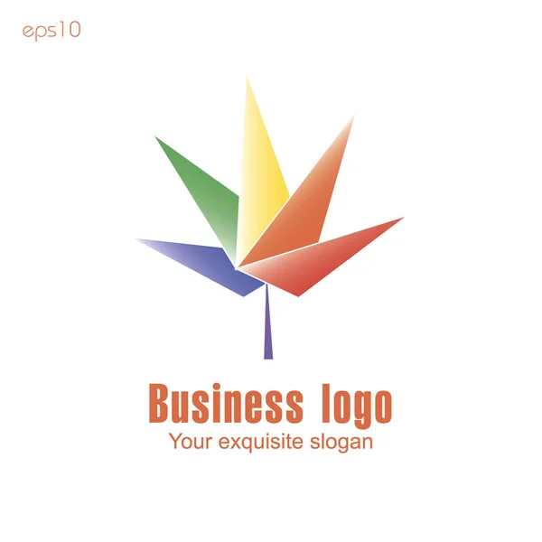 Logo cinq feuilles — Image vectorielle