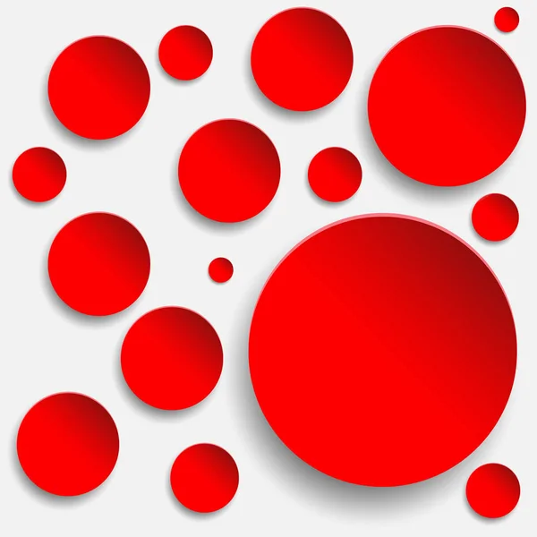 Папір червоний круглий білий — стоковий вектор