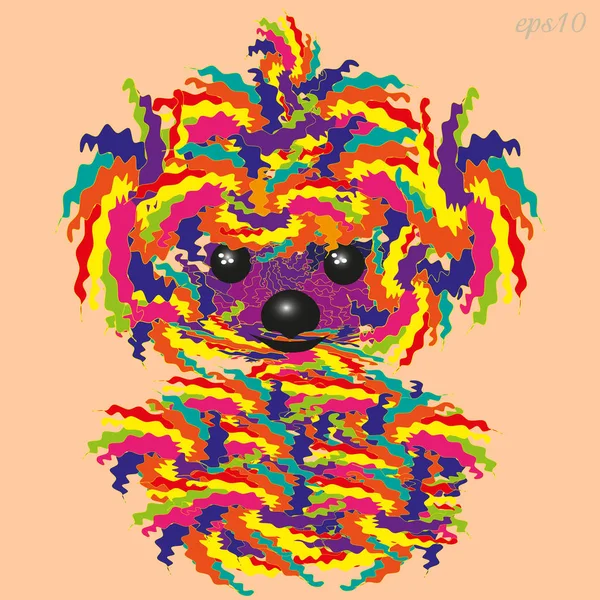Motley chien hirsute — Image vectorielle