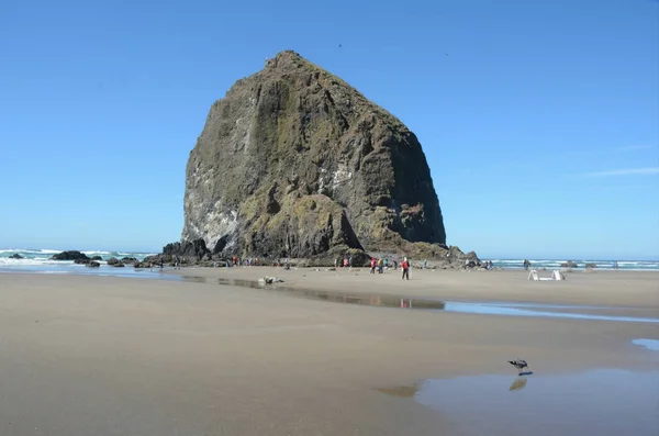 Haystack Rock - Cannon Beach, w stanie Oregon Coast — Zdjęcie stockowe