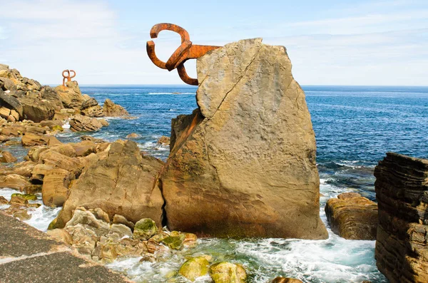 Peine de los vientos  in San Sebastian (Spain) — Stok fotoğraf