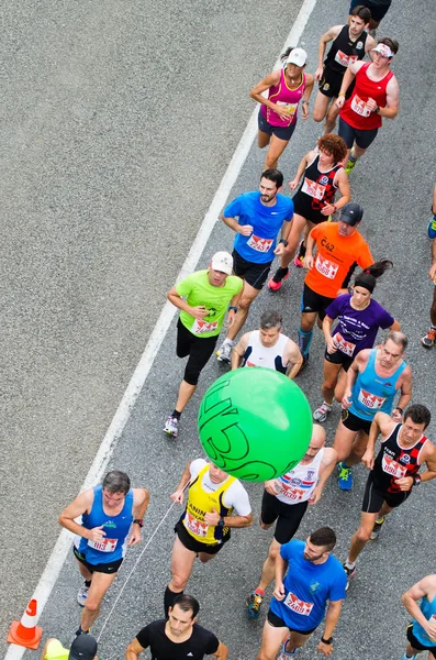 Detail of participants in a popular race — Stock Photo, Image
