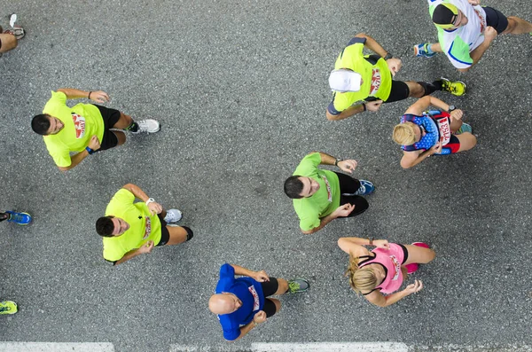 Detail of participants in a popular race — Stock Photo, Image