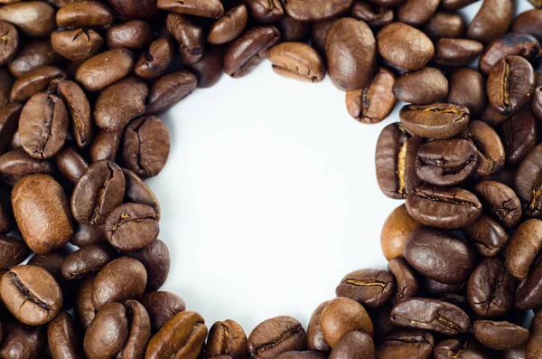 Kaffe korn och blanktecken — Stockfoto