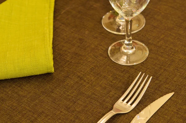 Table set on restaurant — Stock Photo, Image