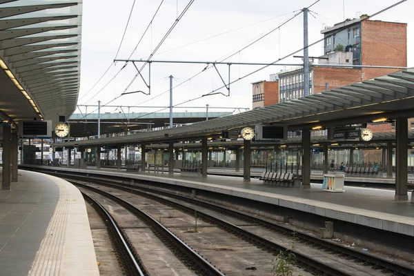 Estação de comboios na Bélgica — Fotografia de Stock