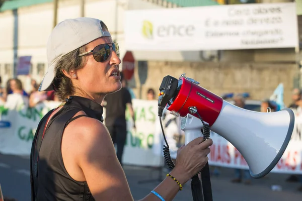 Detail van milieu protest in Galicia (Spanje) — Stockfoto