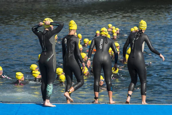 Yüzmeyi triathletes hazırlanan