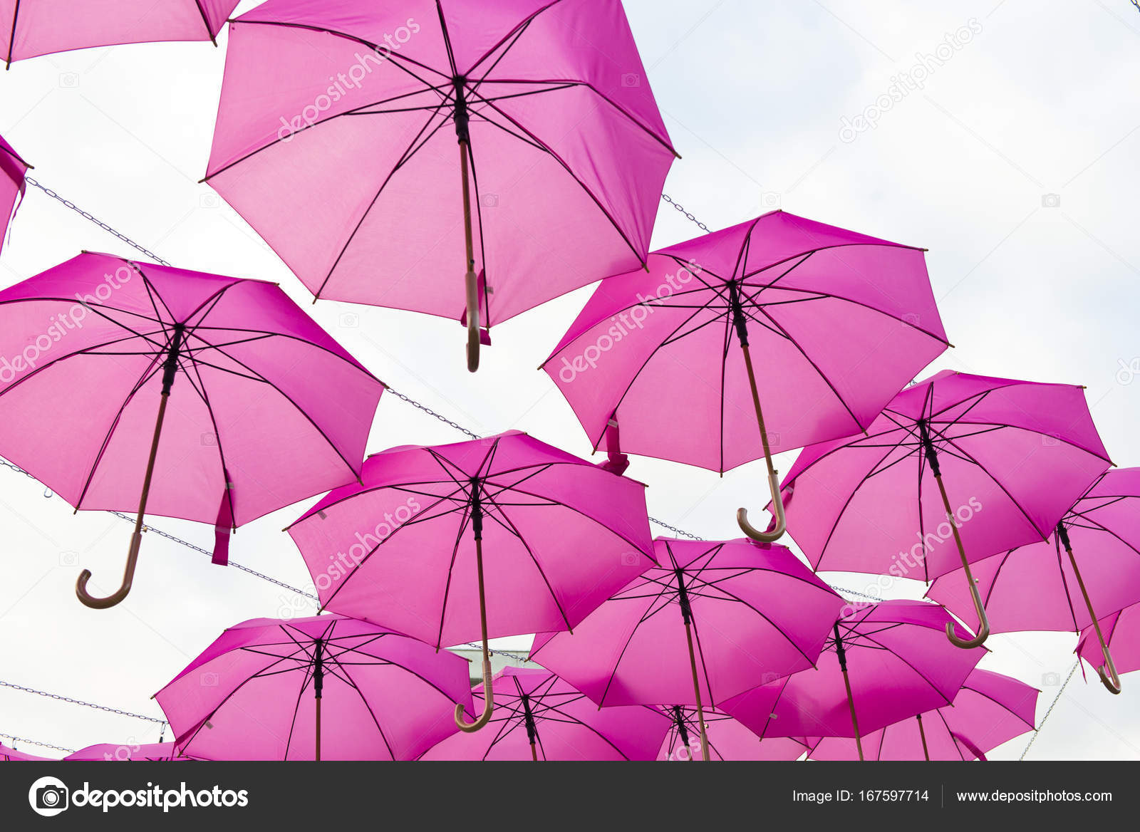 Pink umbrella in the sky — Stock Photo © MIMOHE 167597714