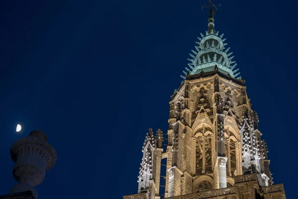 Kathedrale Von Santa Mara Toledo Spanien Bei Nacht — Stockfoto