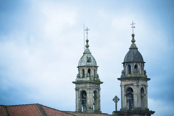 Torens Van Een Kerk Een Dorp Galicië — Stockfoto