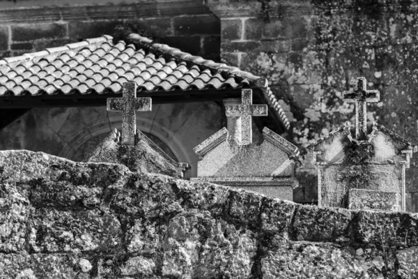 Detalle Iglesia Románica Santiago Carracedo Ourense Galicia España — Foto de Stock