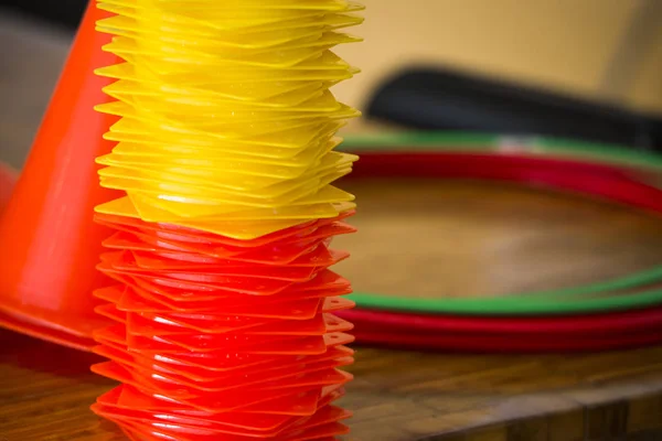 Cones Plastic Rings Training Basketball — ストック写真