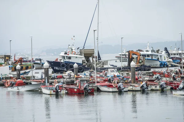 Illa Arousa España Mayo 2017 Puerto Pesquero Con Gran Actividad — Foto de Stock