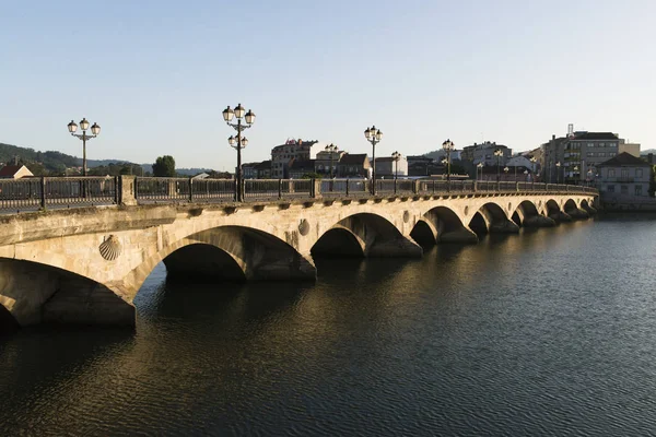 Puente Del Burgo Pontevedře Jednom Mostů Které Přecházejí Přes Řeku — Stock fotografie