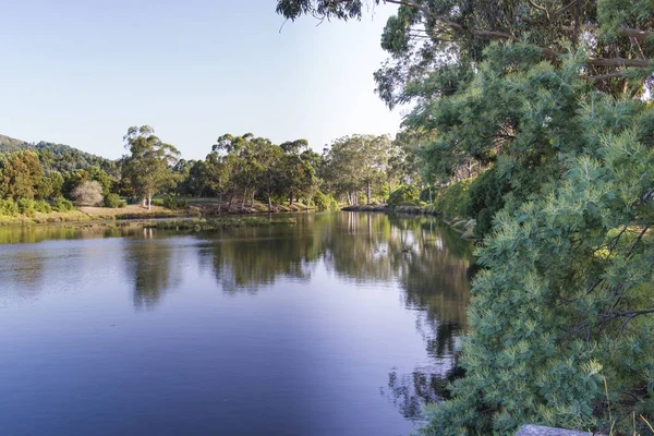 Pequeño Lago Que Forma Afluente Del Río Lerez Que Cruza — Foto de Stock