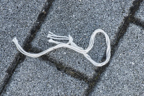 White Thread Cement Surface Sidewalk Texture Appreciated — Stock Photo, Image