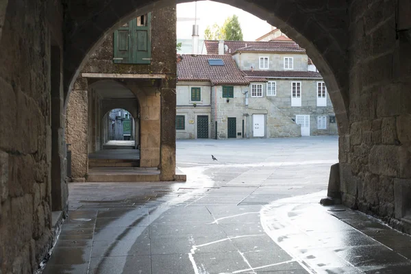 Pontevedra Španělsko Září 2017 Plaza Pedreira Historickém Centru Města — Stock fotografie