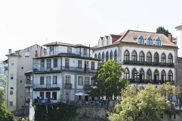 Amarante Portugal September 2017 Charakteristische Portugiesische Gebäude Zentrum Des Dorfes — Stockfoto