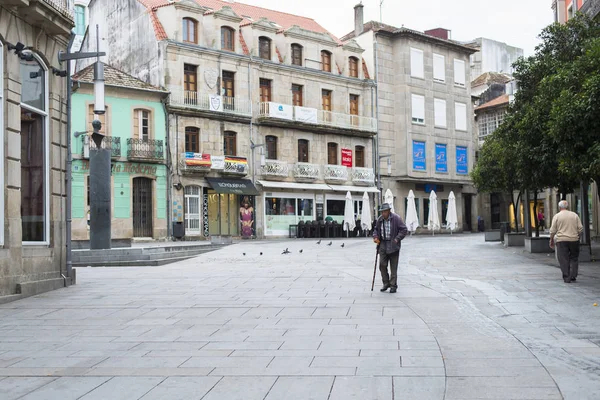 Pontevedra Spanien September 2017 Ein Älterer Mann Läuft Mit Einem — Stockfoto