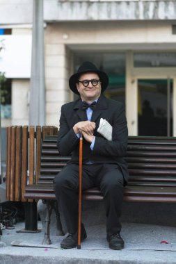 PONTEVEDRA, SPAIN - FEBRUARY 20, 2016: People dressed during the parade held in the city for the Winter Carnival.