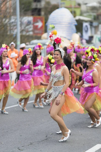 Pontevedra Espanha Fevereiro 2017 Detalhe Dos Participantes Desfile Celebrado Cidade — Fotografia de Stock