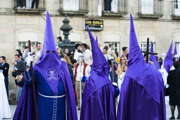 Pontevedra Spain Nisan 2015 Dini Kardeşlik Üyeleri Paskalya Süresince Şehirde — Stok fotoğraf