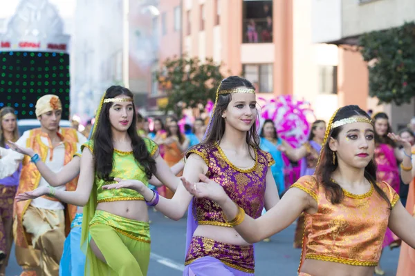 Pontevedra Spain February 2016 People Dressed Parade Held City Winter — Φωτογραφία Αρχείου