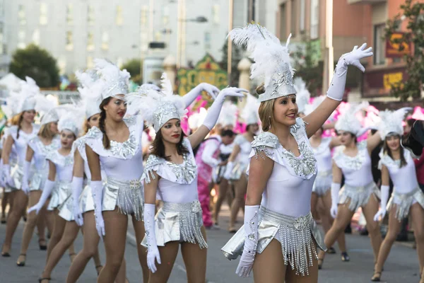 Pontevedra Spain February 2016 People Dressed Parade Held City Winter — 图库照片