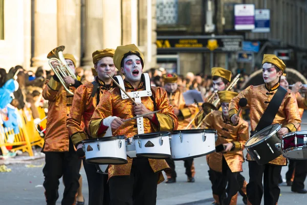 Pontevedra Espagne Février 2015 Détail Des Participants Défilé Costumé Pendant — Photo