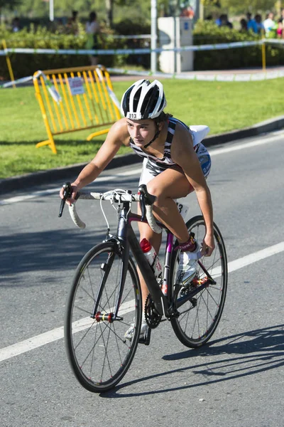 Pontevedra Spanien Augusti 2016 Detalj Xvi Pontevedra City Triathlon Hålls — Stockfoto