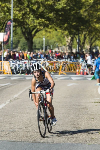 Pontevedra Spanien Augusti 2016 Detalj Xvi Pontevedra City Triathlon Hålls — Stockfoto