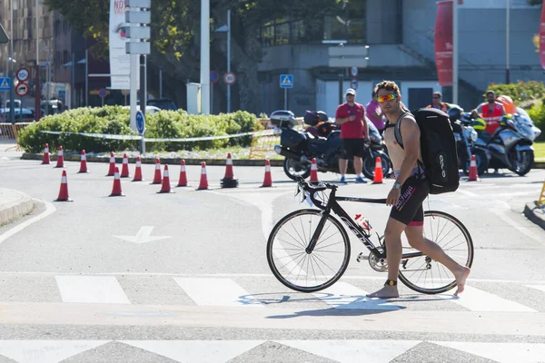 Pontevedra Spanien Augusti 2016 Detalj Xvi Pontevedra City Triathlon Hålls — Stockfoto